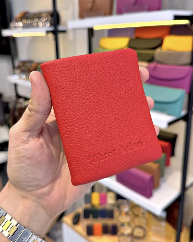 Leather Wallet — Red, 2140 — product view 1