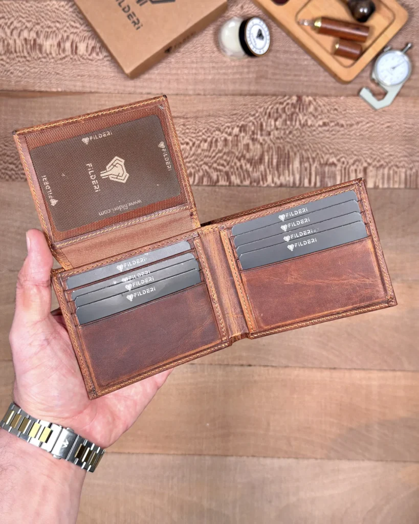 Men's Leather Wallet — Hazelnut Brown, 2146 — product view 1