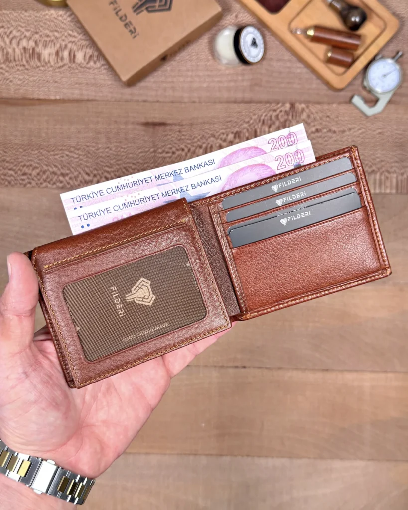 Men's Leather Wallet — Cognac, Arsel, 2146 — product view 2