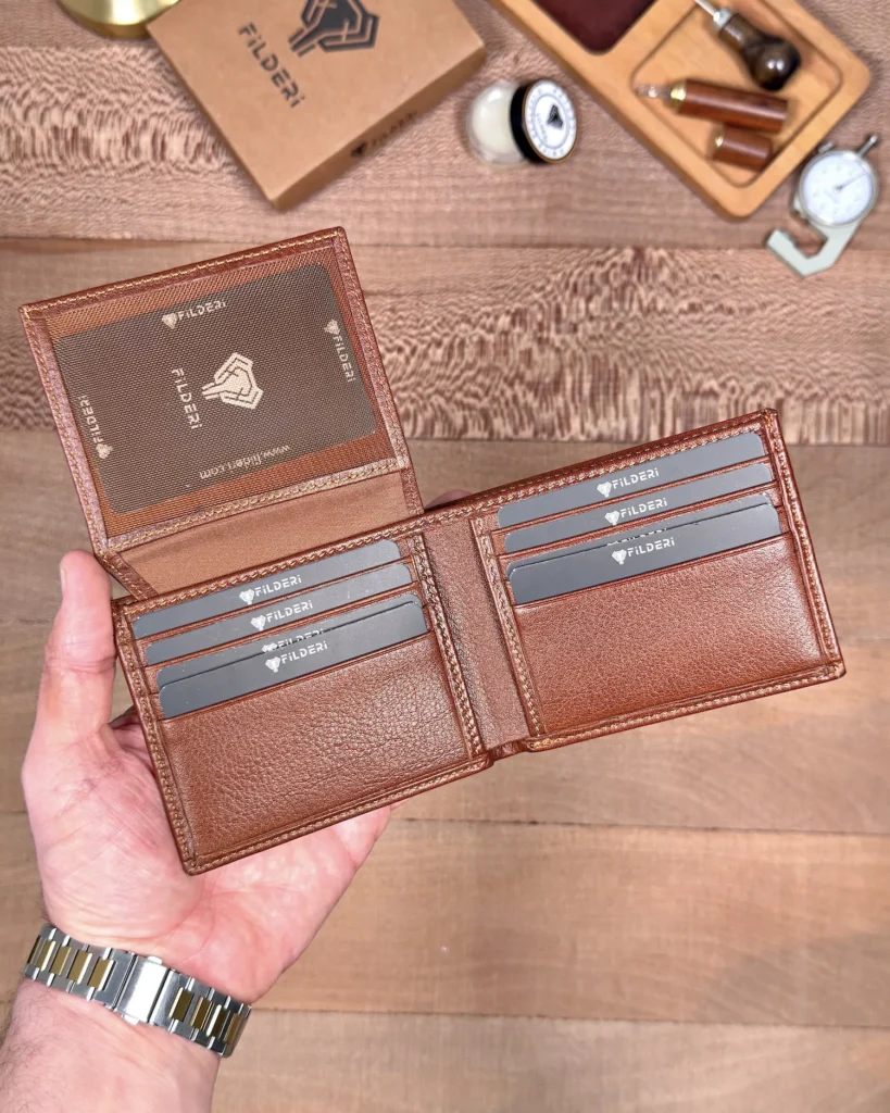 Men's Leather Wallet — Cognac, Arsel, 2146 — product view 1