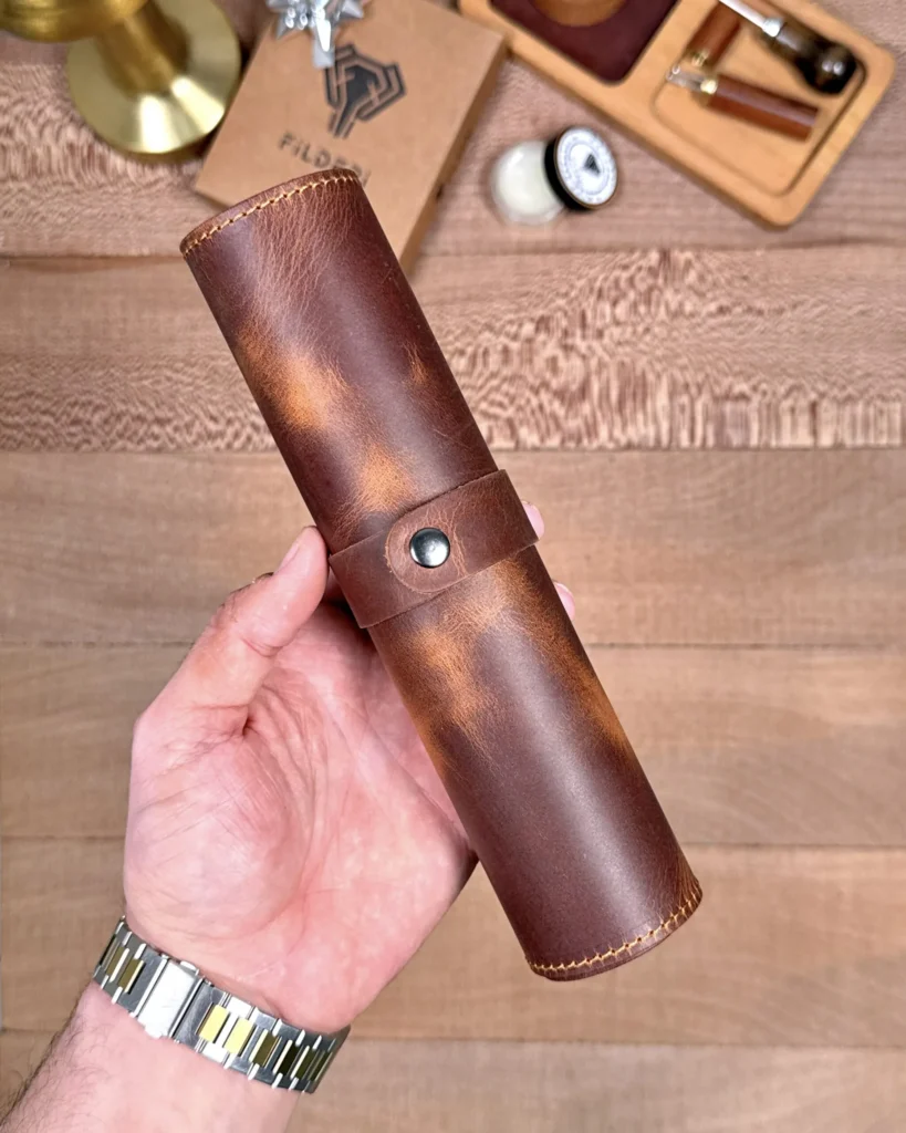 Leather Mouse Pad — Hazelnut Brown — product view 1
