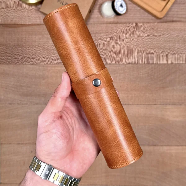 Leather Mouse Pad — Cognac — product view 1
