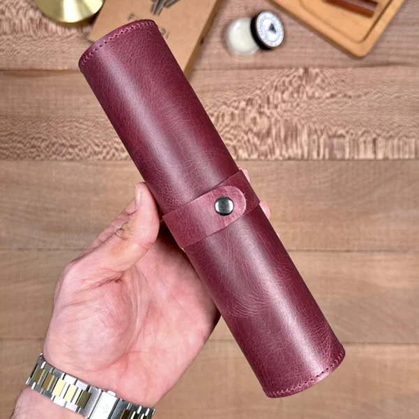 Leather Mouse Pad — Burgundy — product view 1