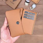 Compact Women's Leather Wallet — Cognac, 2152 — product view 1