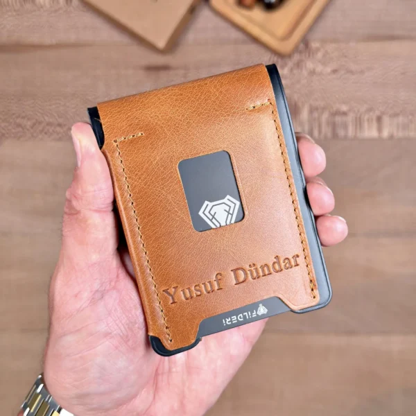 Leather Wallet — Black, Cognac, Viral, 2154 — product view 1