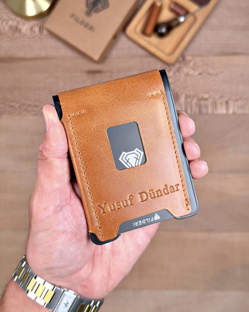 Leather Wallet — Black, Cognac, Viral, 2154 — product view 1