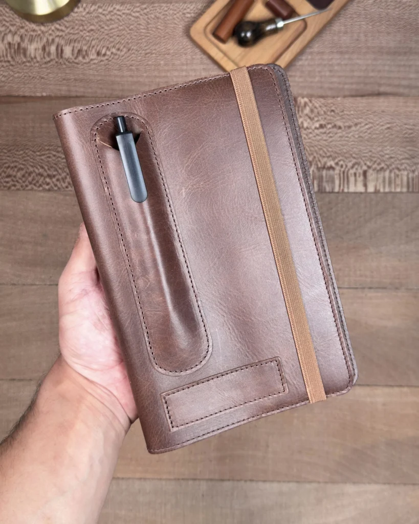 Leather Organizer — Glossy Brown, 2129 — product view 1