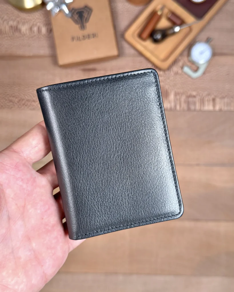Butterfly Leather Card Holder — Black, Arsel, 2158 — product view 2