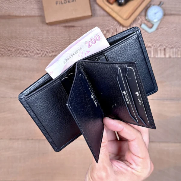 Butterfly Leather Card Holder — Black, Arsel, 2158 — product view 1