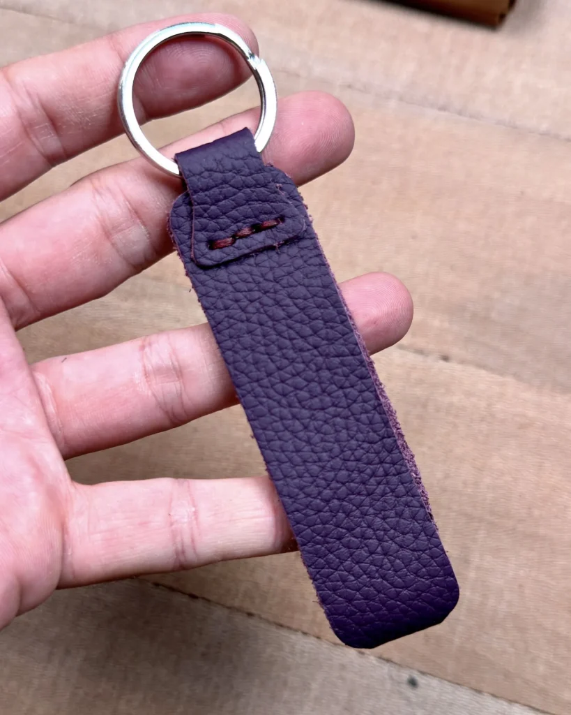 Leather Keyring — Purple, Guti — product view 2