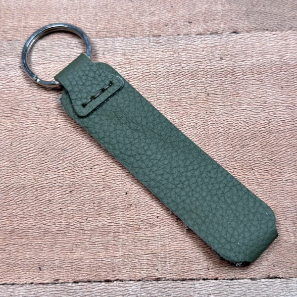 Leather Keyring — Green, Guti — product view 1