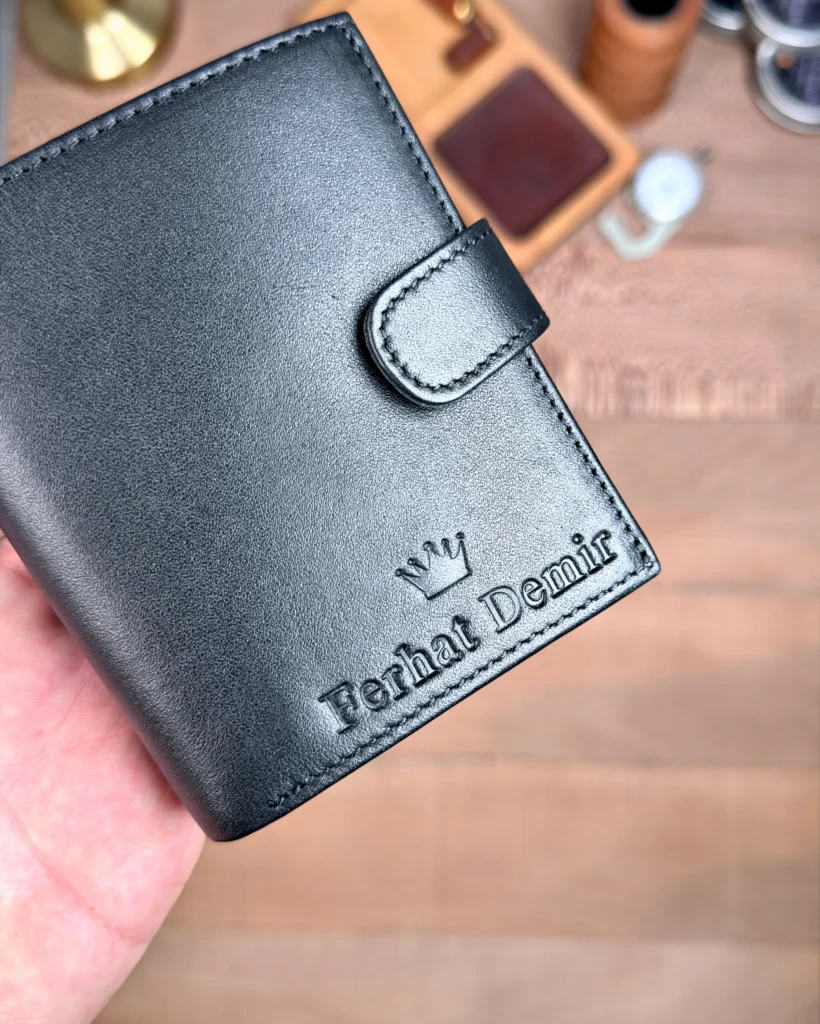 Leather Wallet — Glossy Black, 2070 — product view 2