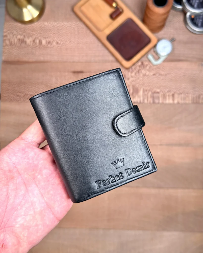 Leather Wallet — Glossy Black, 2070 — product view 1