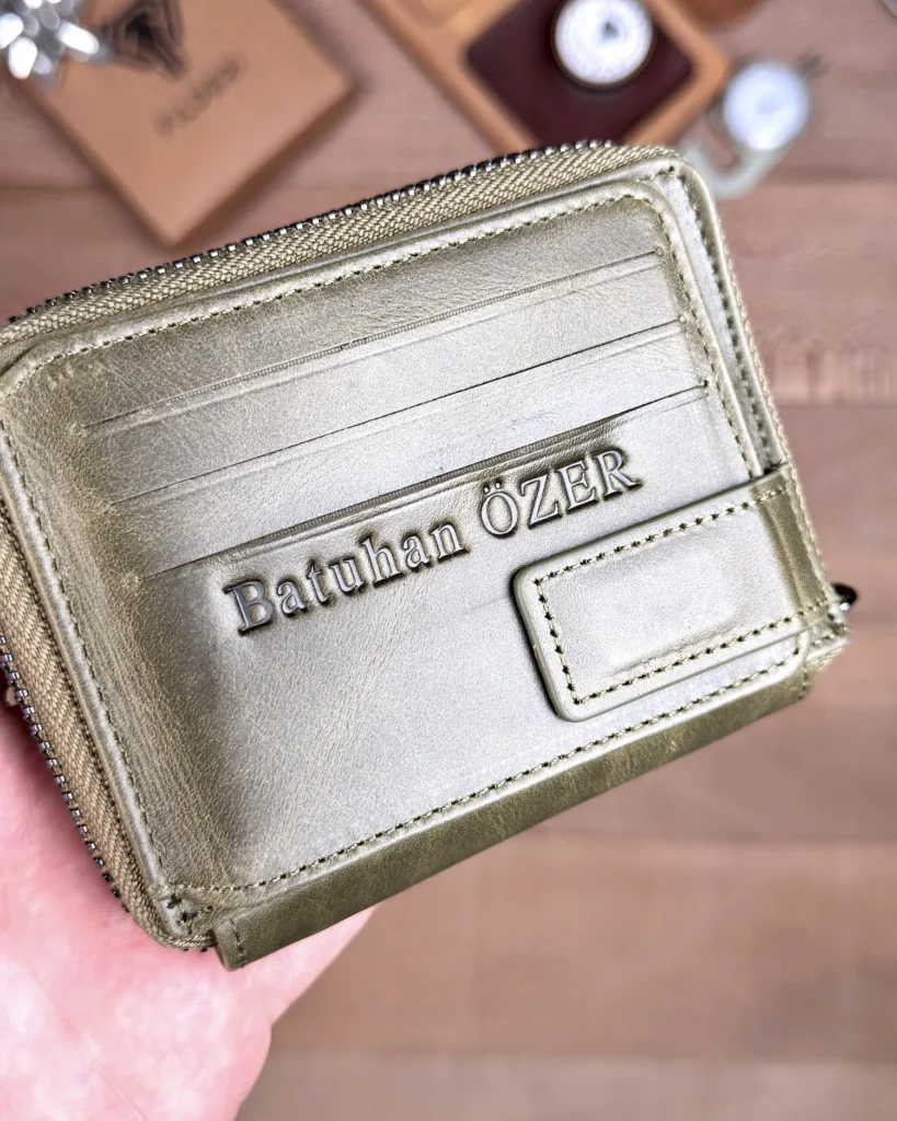Zip Leather Wallet — Green, 2031 — product view 2