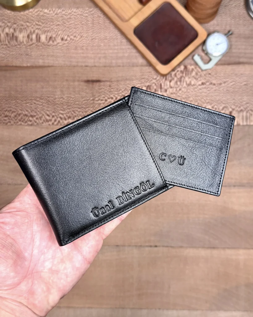 Men's Leather Wallet — Black, Arsel, 2025 — product view 2