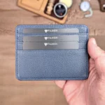 Leather Card Holder — Navy, Guti, 2165 — product view 1