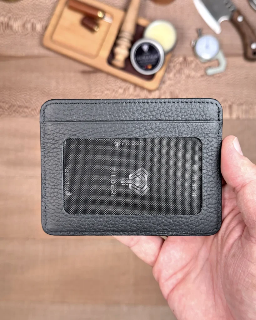 Leather Card Holder — Matte Black, 2165 — product view 2