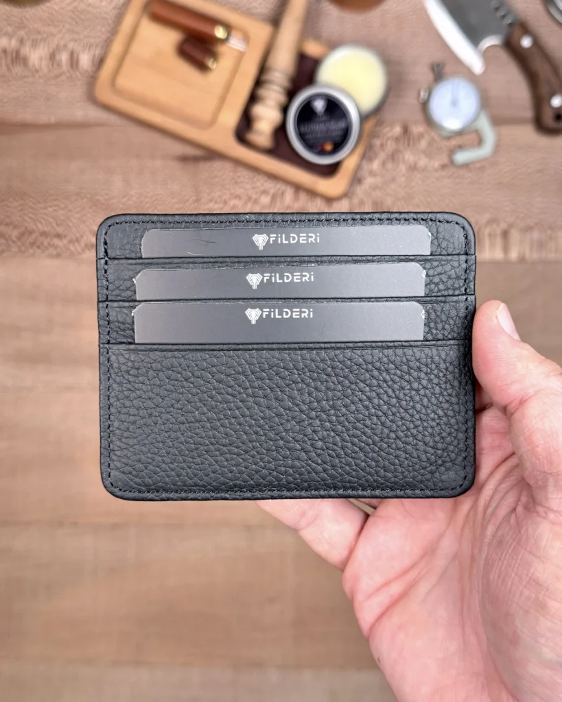 Leather Card Holder — Matte Black, 2165 — product view 1