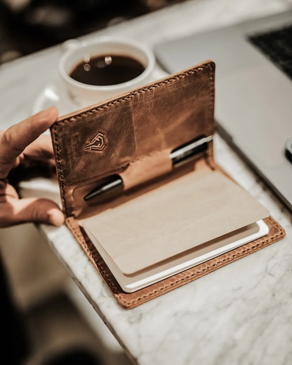 filderi-32015-bf170455a4aa Leather Notebook Cover — Hazelnut Brown, 2051 — product view 1