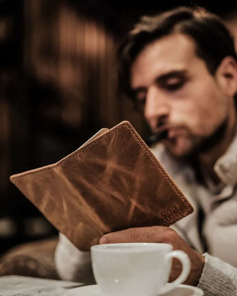 Leather Notebook Cover — Hazelnut Brown, 2051 — product view 2