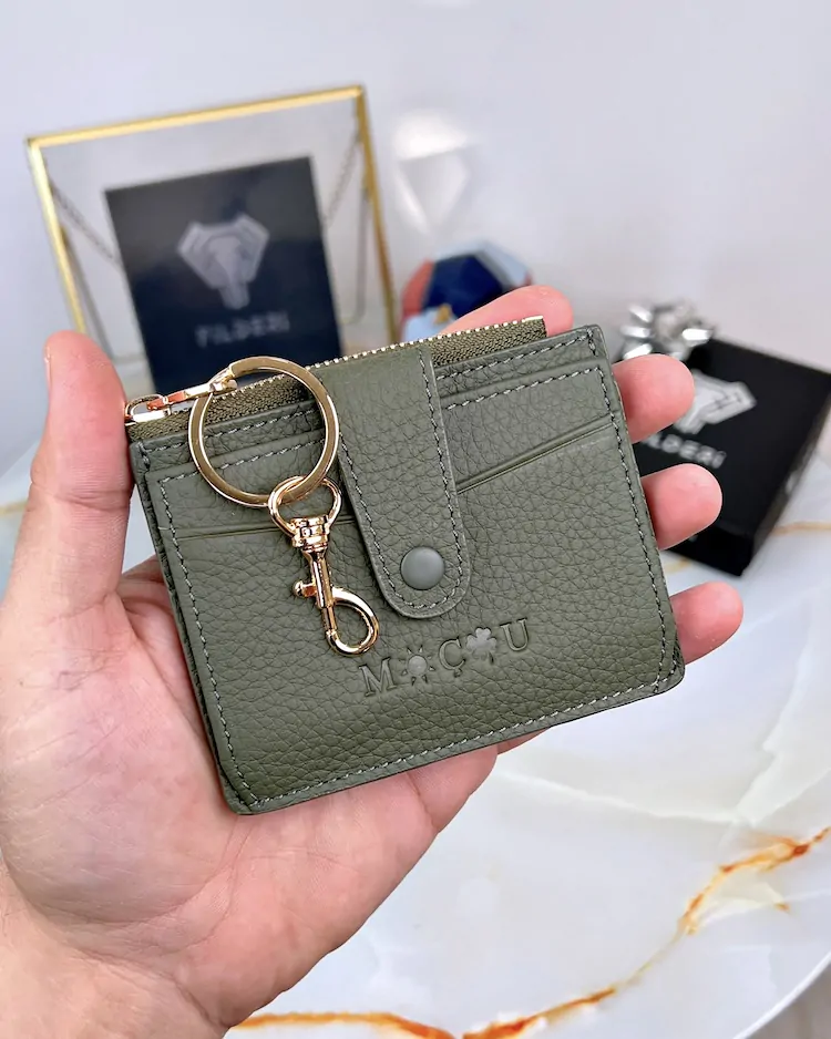 Leather Card Holder — Khaki, 2052 — product view 1