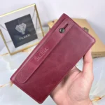 Leather Phone Wallet — Burgundy, 2028 — product view 1