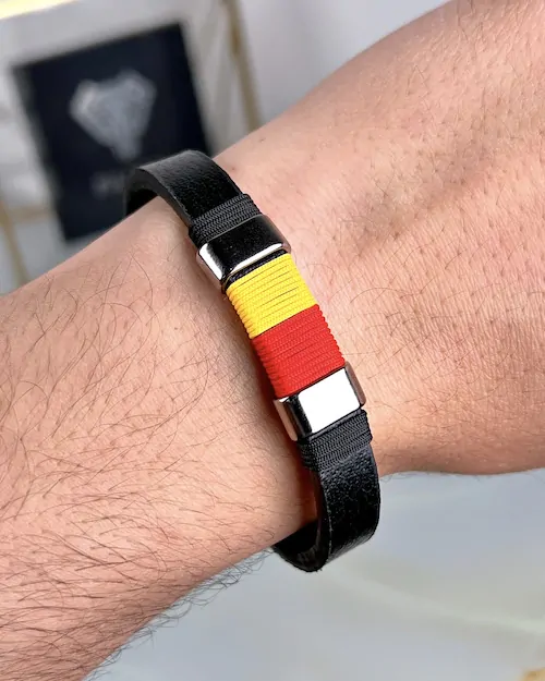 Leather Bracelet — Yellow, Red — product view 2