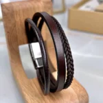 Braided Bracelet — Brown — product view 1