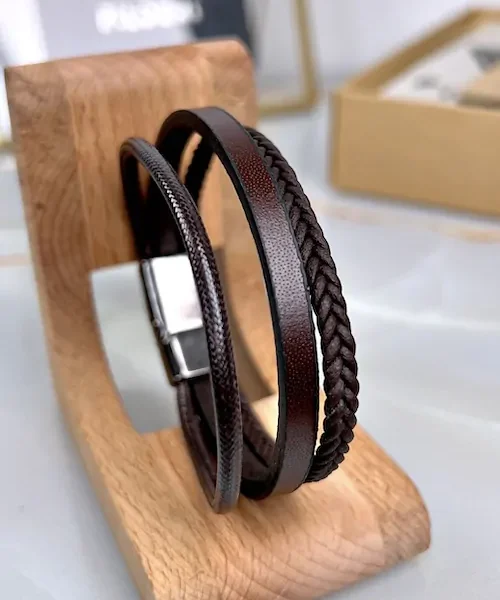 Braided Bracelet — Brown — product view 1
