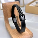 Magnetic Leather Bracelet — product view 1