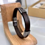 Leather Bracelet — Brown — product view 1