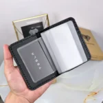 Leather Vehicle Document Holder — Black, Guti, 2060 — product view 1