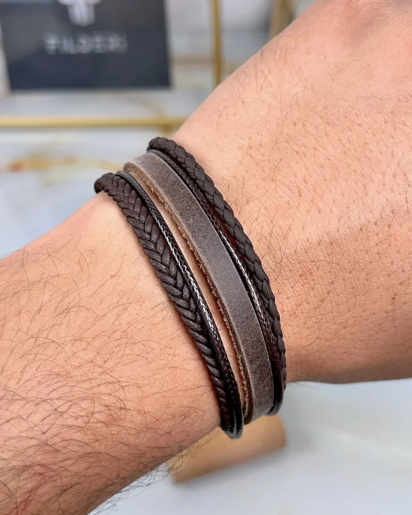 Braided Bracelet — Brown — product view 2