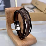 Braided Bracelet — Brown — product view 1