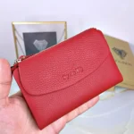 Compact Women's Leather Wallet — Red, Guti, 2064 — product view 1