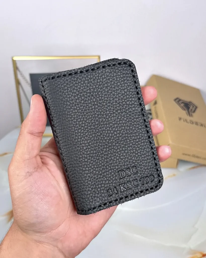 Leather Vehicle Document Holder — Black, Guti, 2060 — product view 2