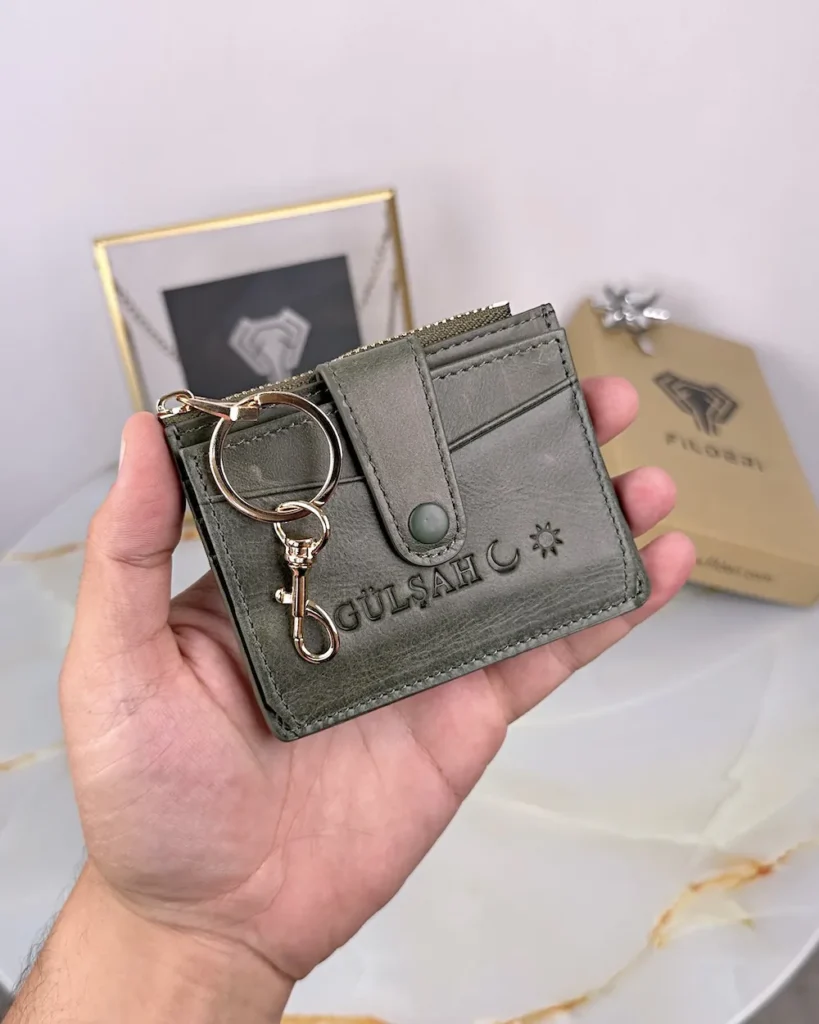 Leather Card Holder — Green, Tiguen, 2052 — product view 1