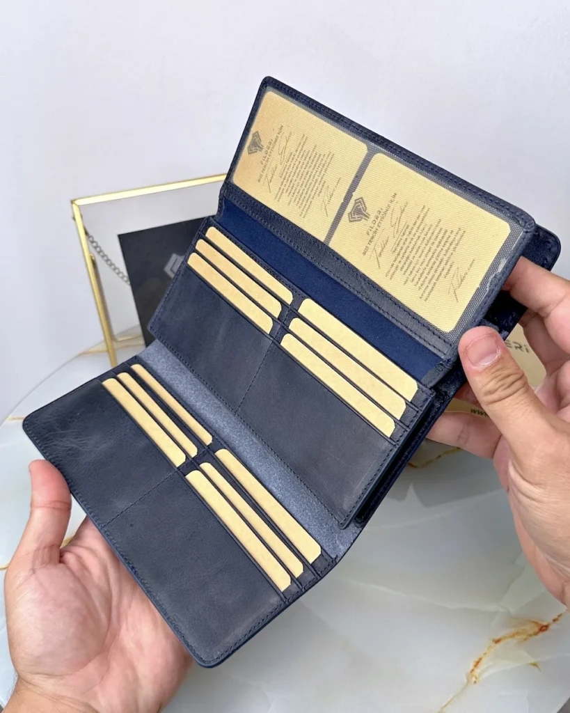 Leather Wallet — Navy, 2022 — product view 2