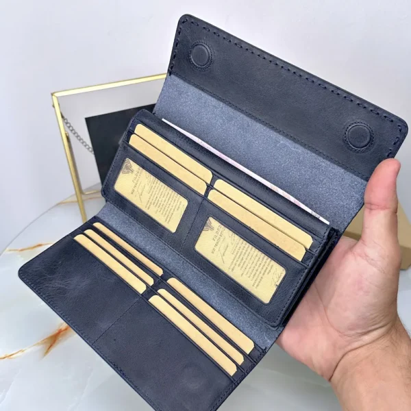 Leather Wallet — Navy, 2022 — product view 1