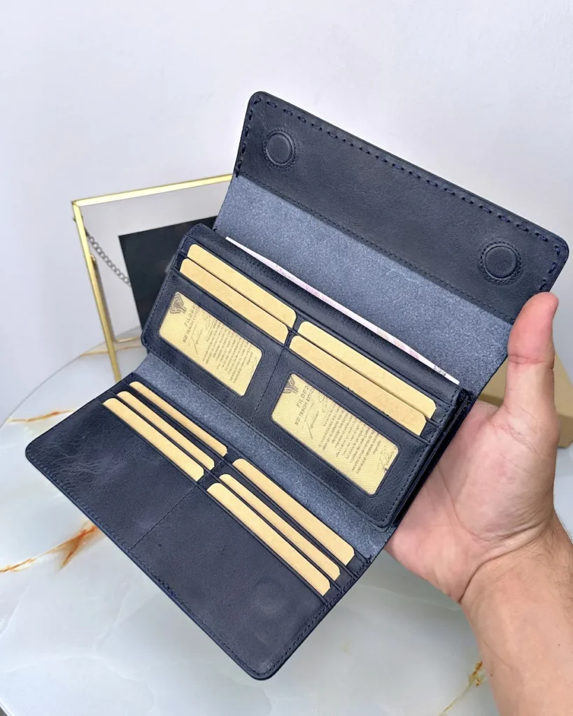Leather Wallet — Navy, 2022 — product view 1