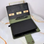 Hand-Stitched Leather Organizer — Green, 2074 — product view 1