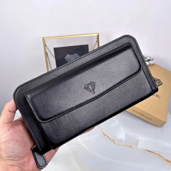 Men's Leather Handbag — Black, 2082 — product view 1