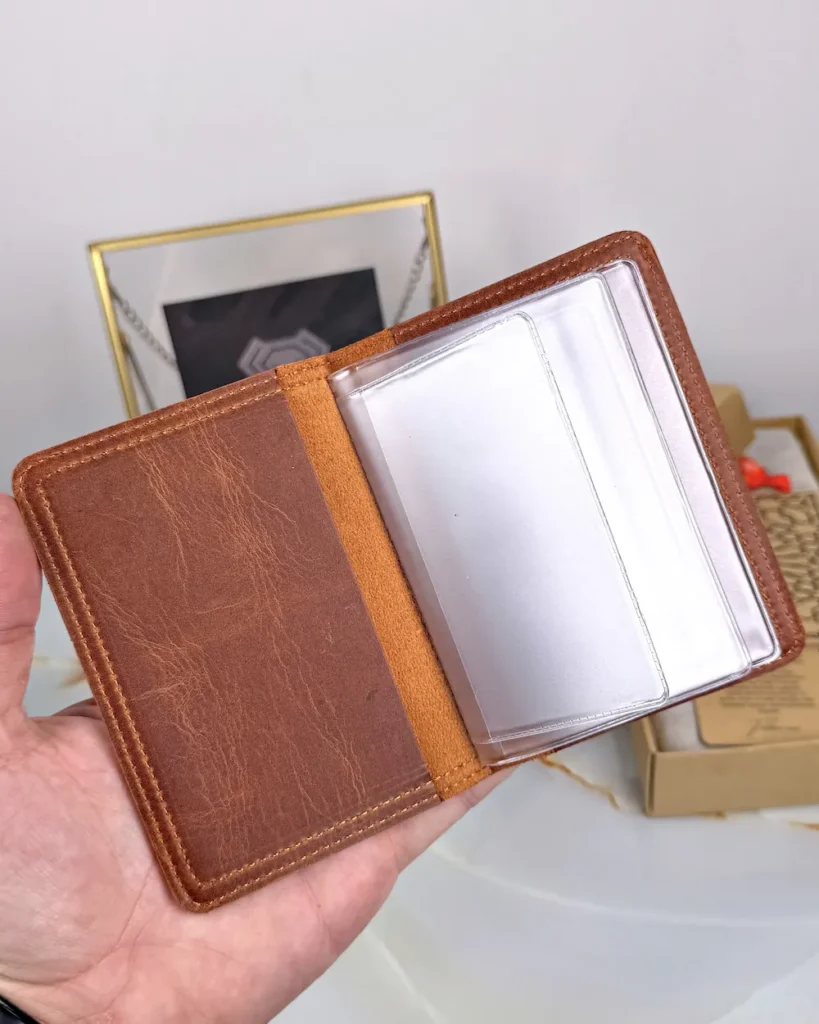 Leather Vehicle Document Holder — Hazelnut Brown, 2060 — product view 2