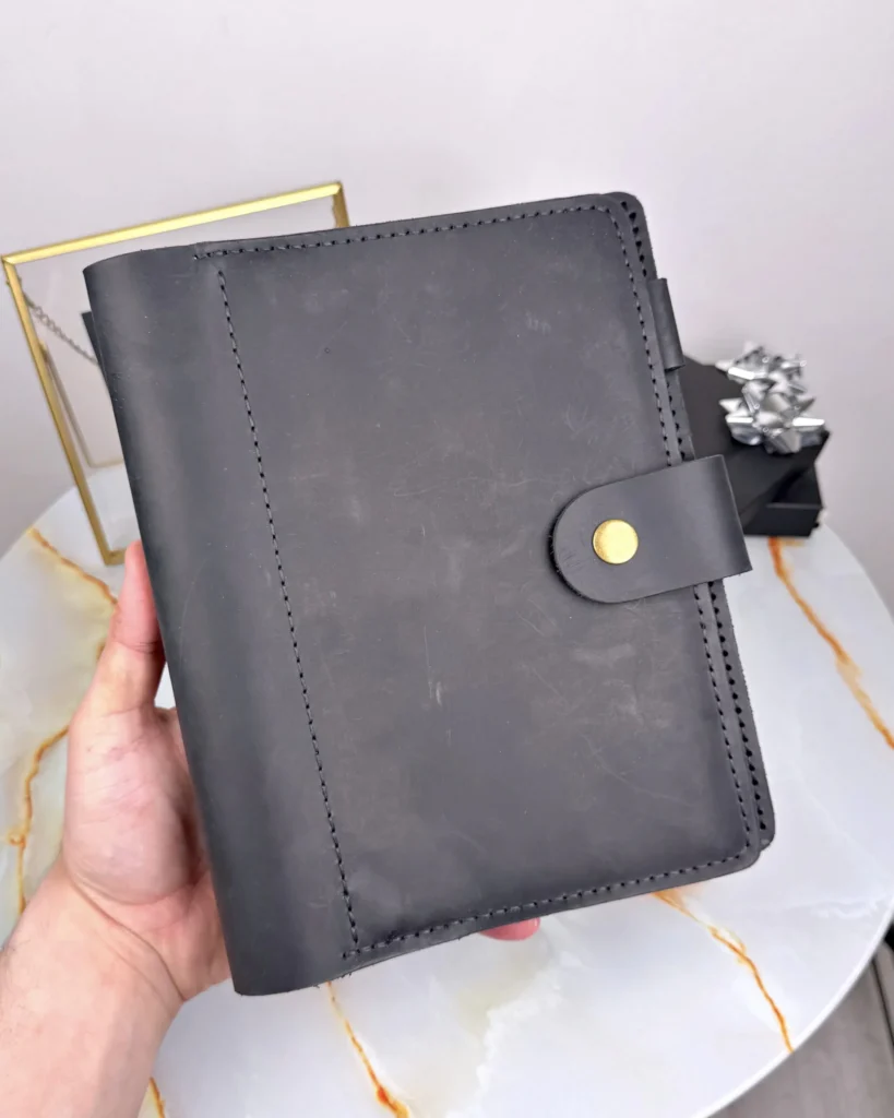 Hand-Stitched Leather Organizer — Black, 2073 — product view 2