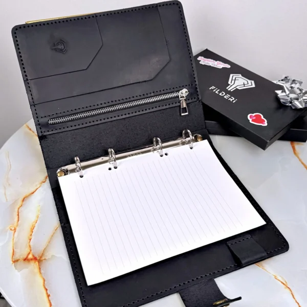 Hand-Stitched Leather Organizer — Black, 2073 — product view 1