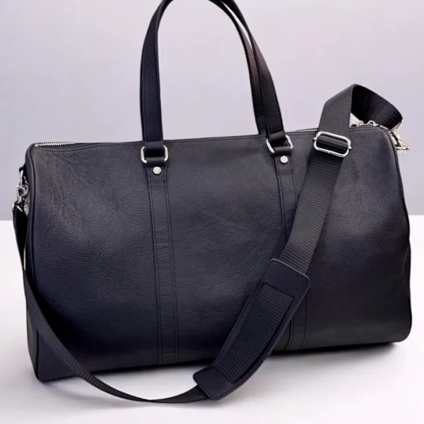 Leather Travel Bag — Black, 2080 — product view 1