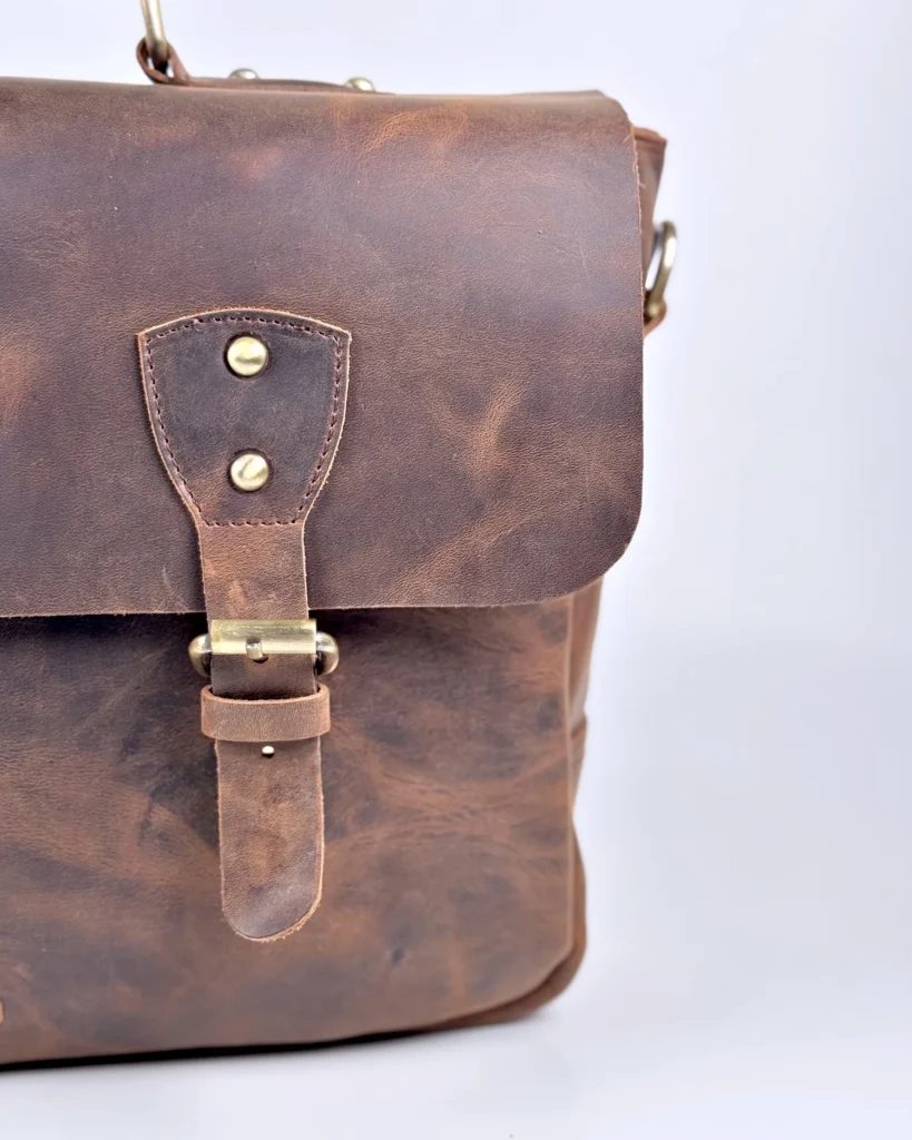Leather Briefcase — Brown, 2092 — product view 2