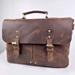 Leather Briefcase — Brown, 2092 — product view 1