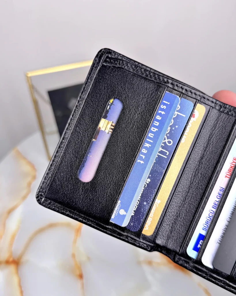 Leather Card Holder — Glossy Black, 2004 — product view 2