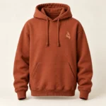 MISK ART hoodie front view with gazelle emblem